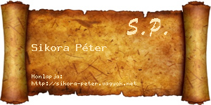 Sikora Péter névjegykártya
